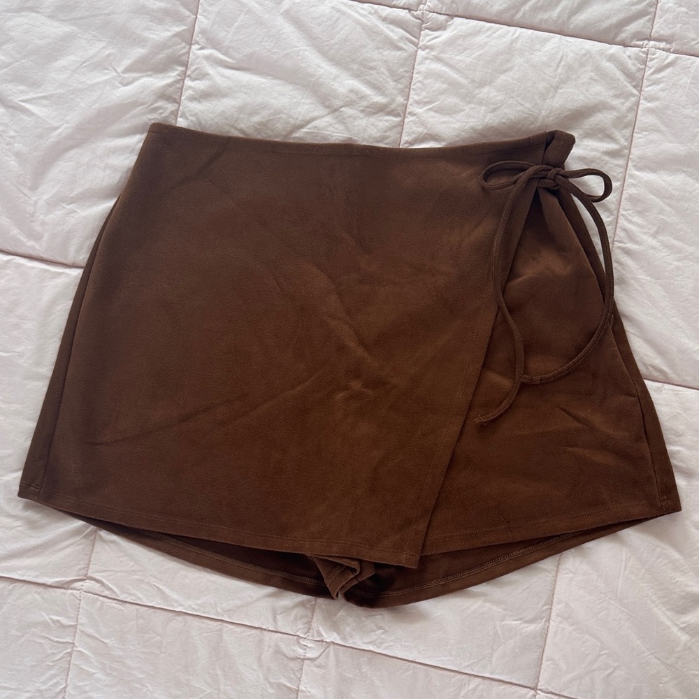 Miami Chocolate Brown Wrap Skort